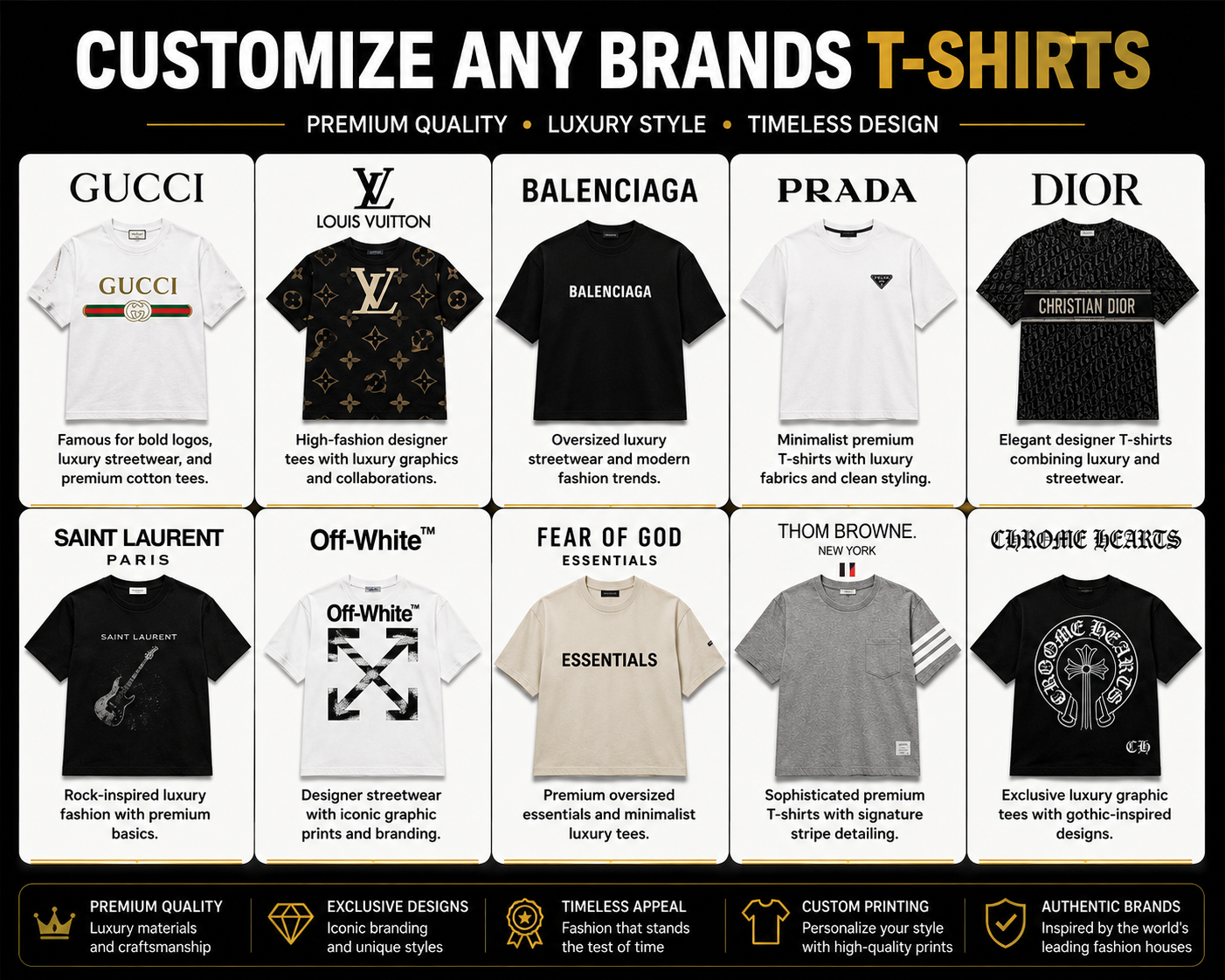 Customize any Brands T-shirt