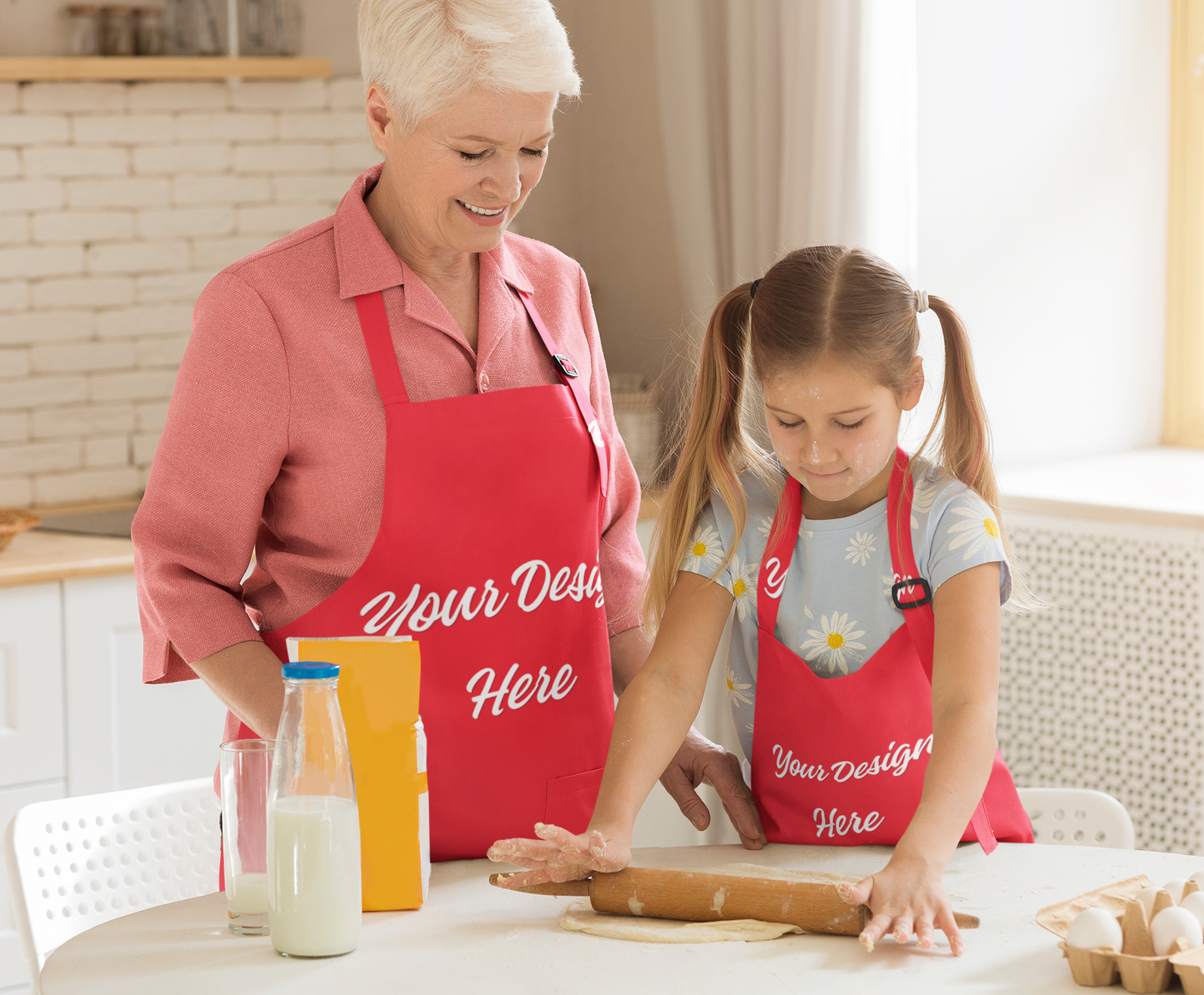 Youth Aprons Full Length Apron with 2 Patch Pockets - Laviva Sports