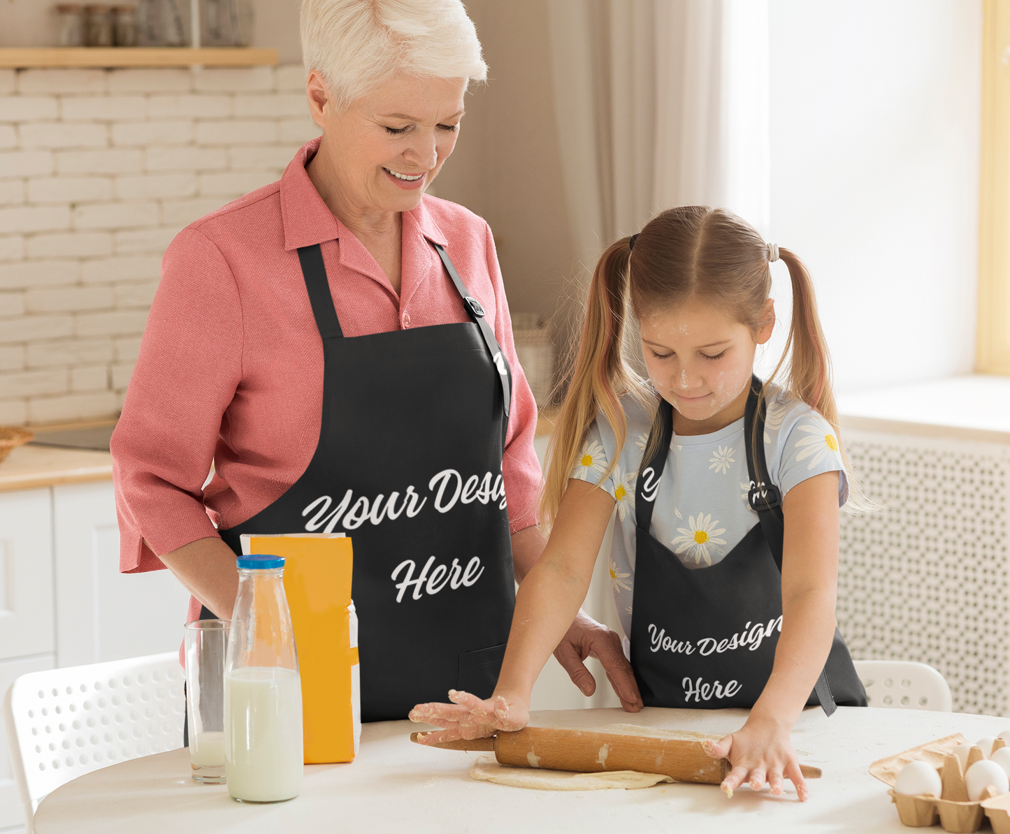 Youth Aprons Full Length Apron with 2 Patch Pockets - Laviva Sports