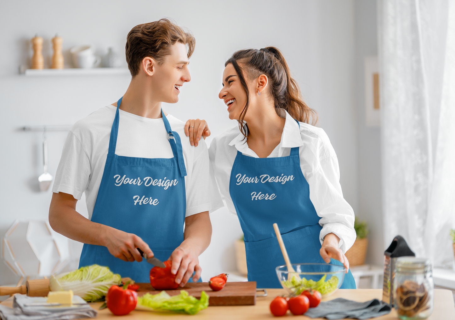 Laviva Sports Full Length Apron with 2 Patch Pockets